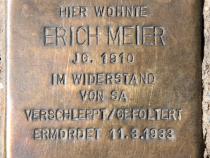 Stolperstein für Erich Meier.