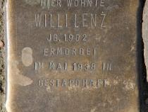 Stolperstein für Willi Lenz.