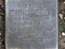 Stolperstein für Edith Oppenheim.