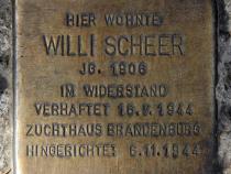 Stolperstein für Wilhelm Scheer.
