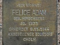 Stolperstein für Felice Adam.