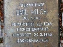 Stolperstein für Emil Milch.