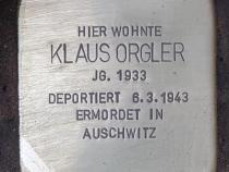 Stolperstein für Klaus Orgler © OTFW