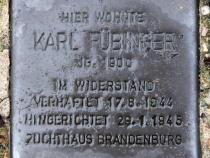 Stolperstein für Karl Fübinger.