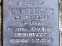 Stolperstein für Gertrud Meyer.