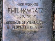 Stolperstein für Emil Nawratzki.