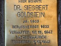 Stolperstein für Dr. Siegbert Goldstein