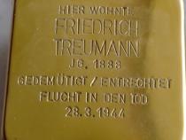 Stolperstein Friedrich Treumann (c/o Projekt-Stolpersteine)