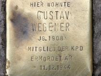 Stolperstein für Gustav Wegener.