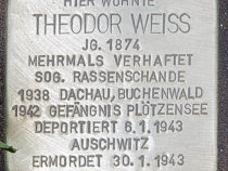 Stolperstein für Theodor Weiss © OTFW
