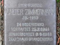 Stolperstein für Walter Zimmermann.