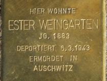 Stolperstein für Ester Weingarten, Foto: Stolpersteine Initiative CW, H.-J. Hupka, 2015