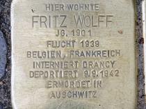Stolperstein Fritz Wolff, Foto: OTFW