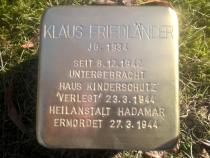 Stolperstein für Klaus Friedländer (Bild: Projekt-Stolpersteine)