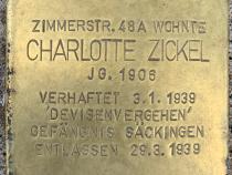 Stolperstein Charlotte Zickel © Hans-Wilhelm Saure